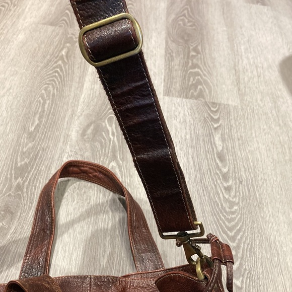 Artisan brown leather bag - Picture 6 of 9